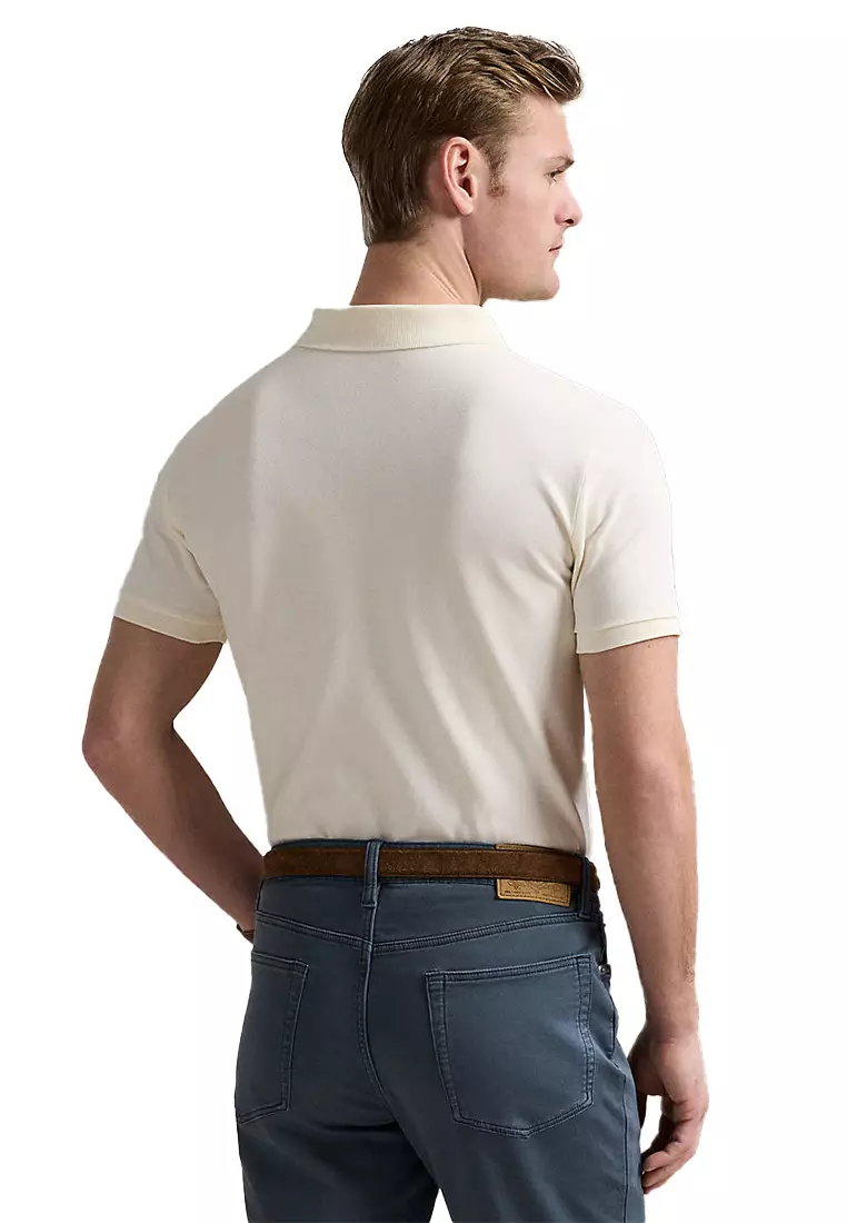 Custom Slim Fit Big Pony Mesh Polo Shirt