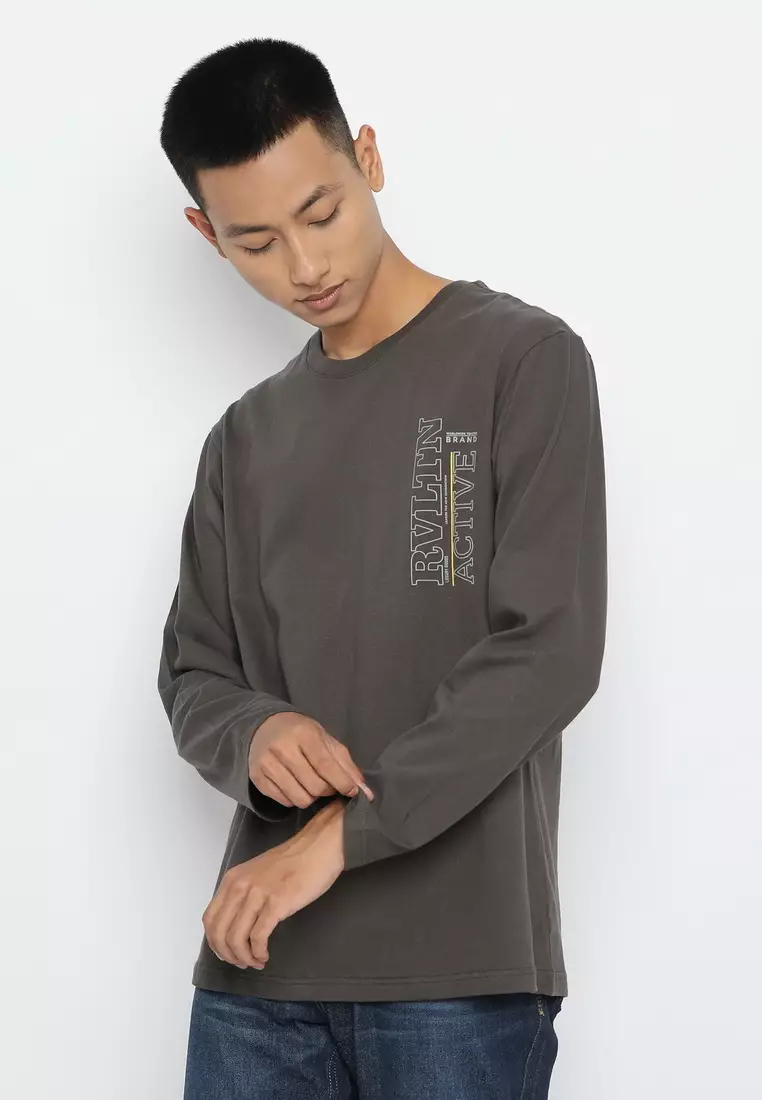 RBJ T-Shirt Cotton Lengan Panjang Pria 207131593