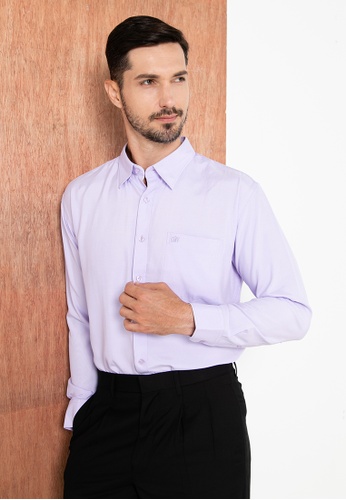 ORLANDO purple GMV Men's Long Sleeves Business Shirt Plain - GM50001b221 381D9AAA14693DGS_1