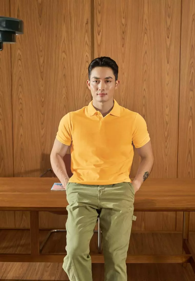 Kale Park Yellow/ Kaos Polo Pria Lengan Pendek Kerah / Polo Shirt Slim Fit