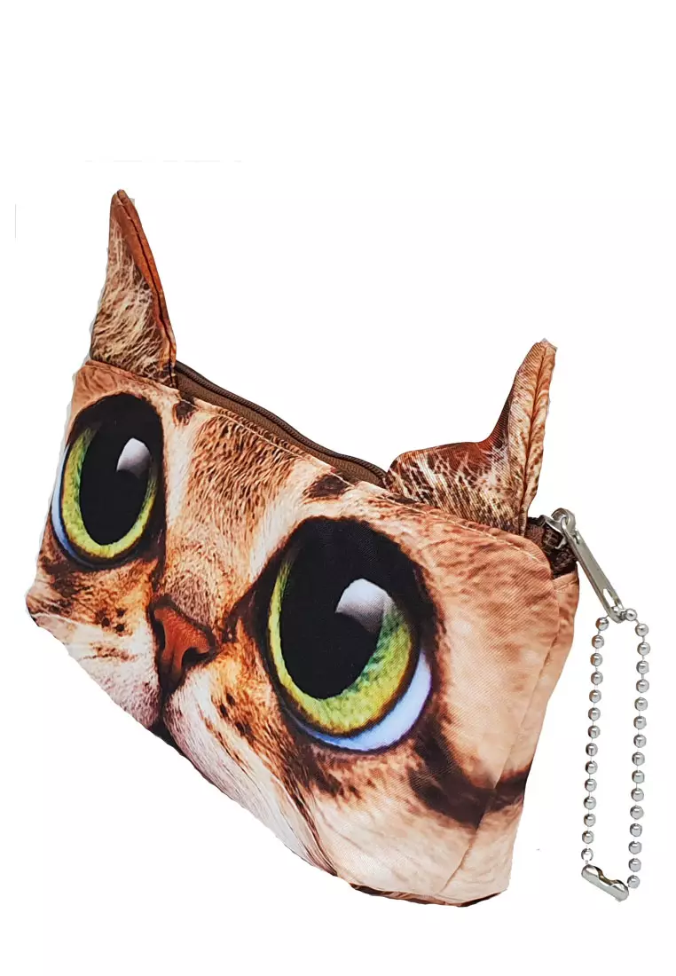 Staring Cat Face 3D Pouch