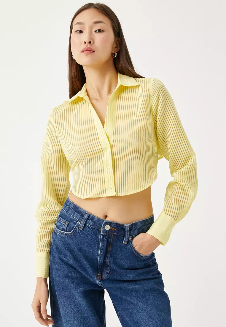 Striped Crop Shirt