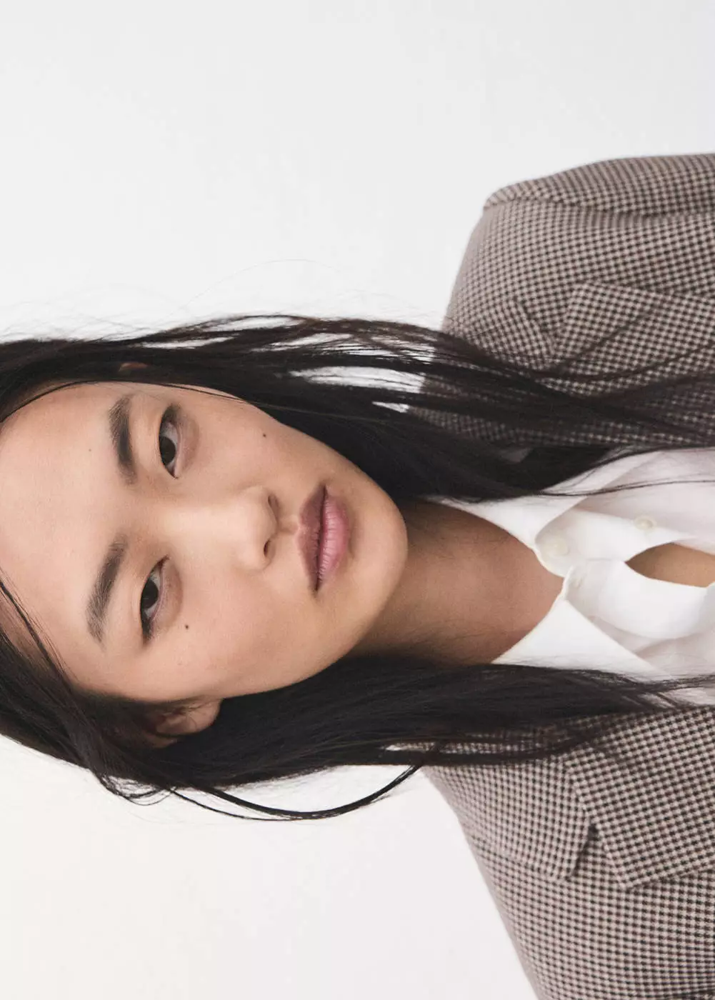 Blazer double-breasted bermotif houndstooth mikro