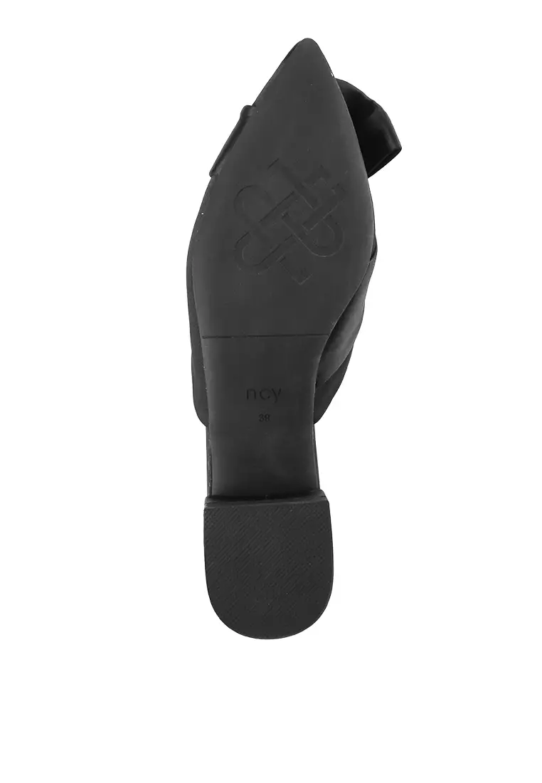 CHARMINE J23103-1 FORMAL SANDAL MULES BLACK