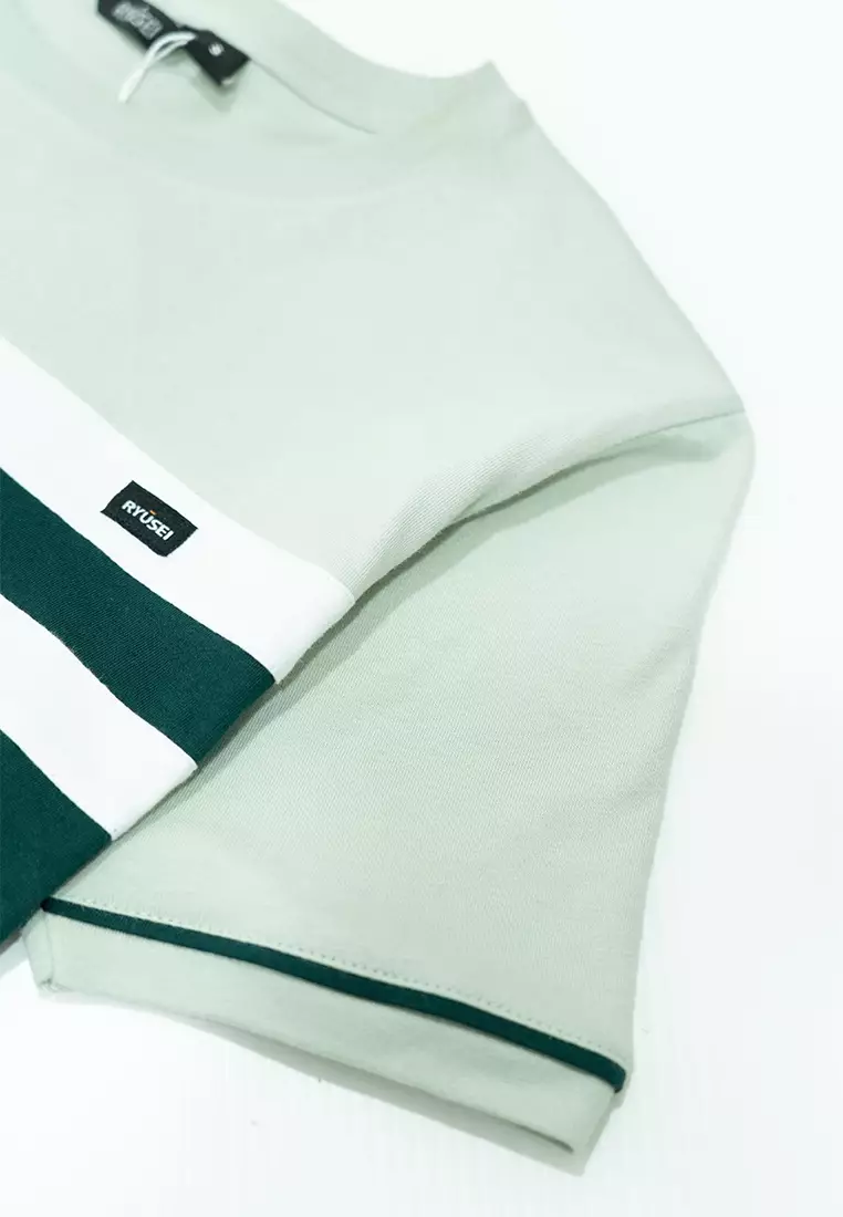 Ryusei Kaos Pria Fukushima Light Green