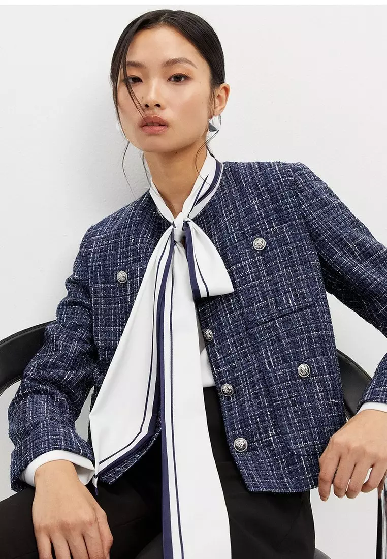 laubeblanc Mix tweed No collar jacket（2024 A/W OUTER