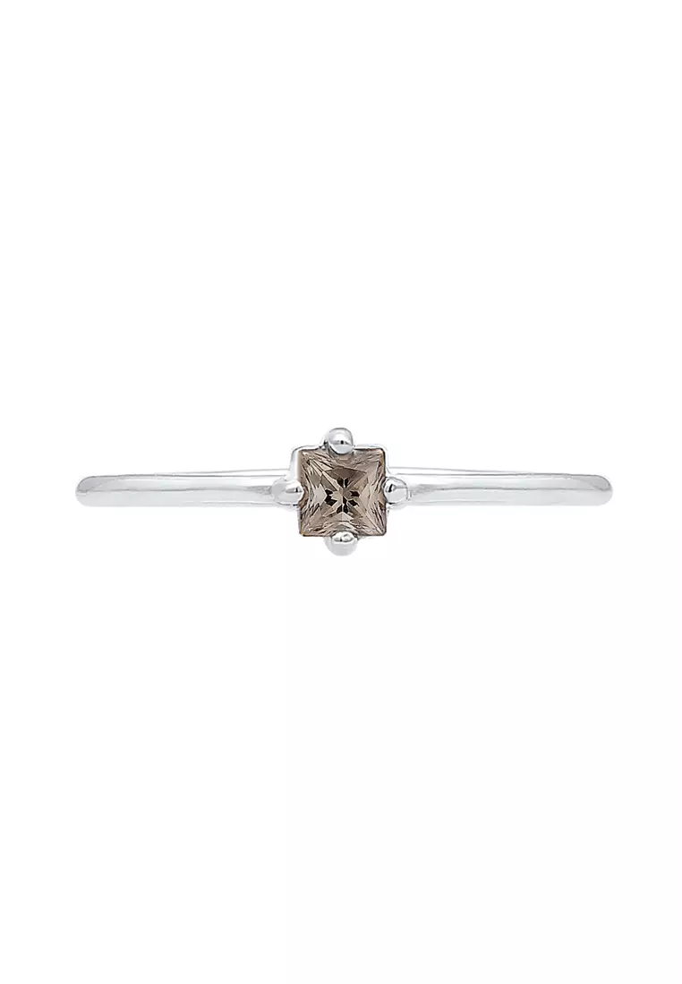 Ring Crystals Smoky Quartz