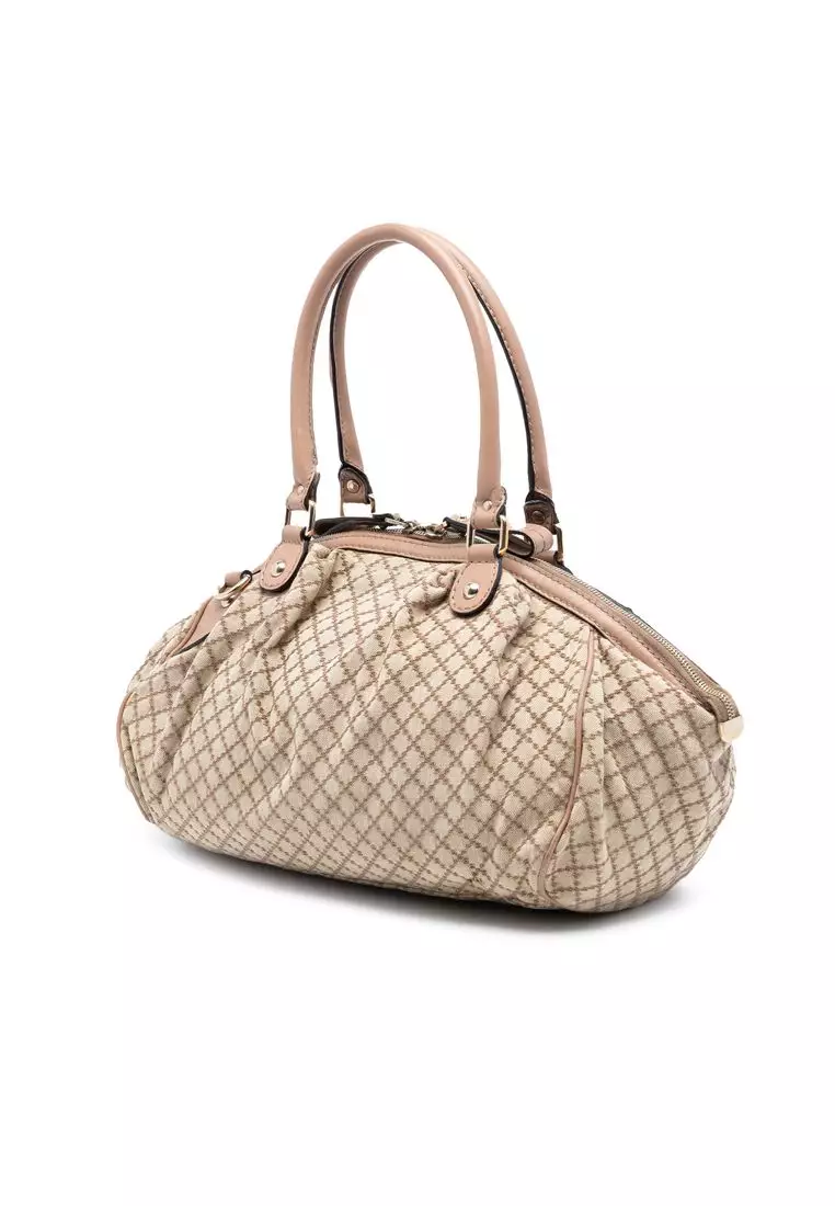 Pre-Loved Gucci Diamante Canvas Sukey Satchel