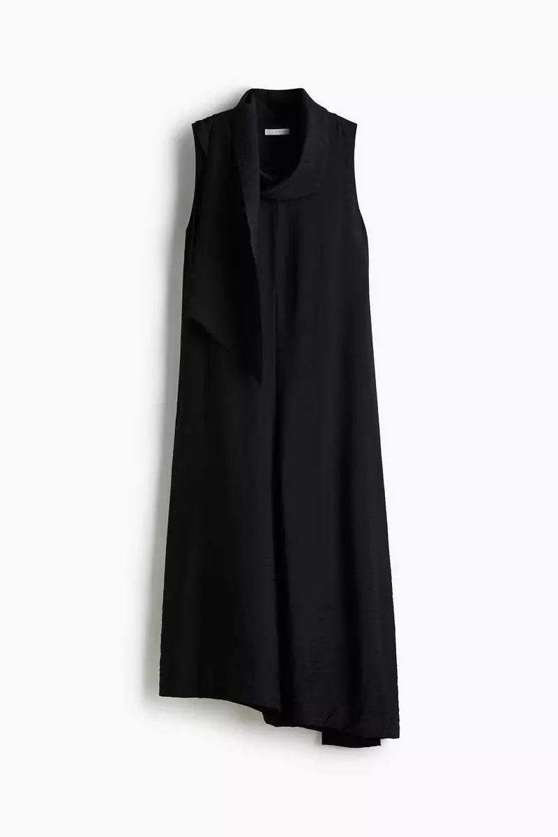 Scarf-collar dress