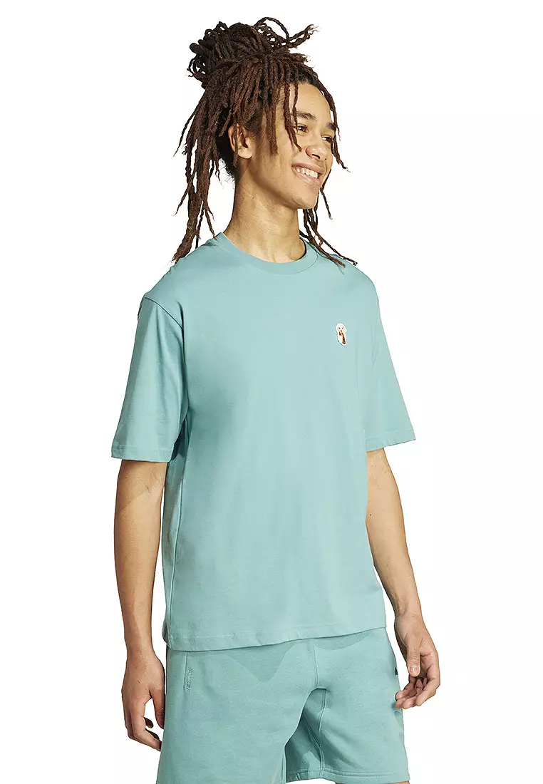 Dog Sock Patch Graphic T-Shirt