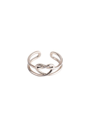A-Excellence silver Premium S925 Sliver Braided Ring 5C4C7AC6107E4EGS_1