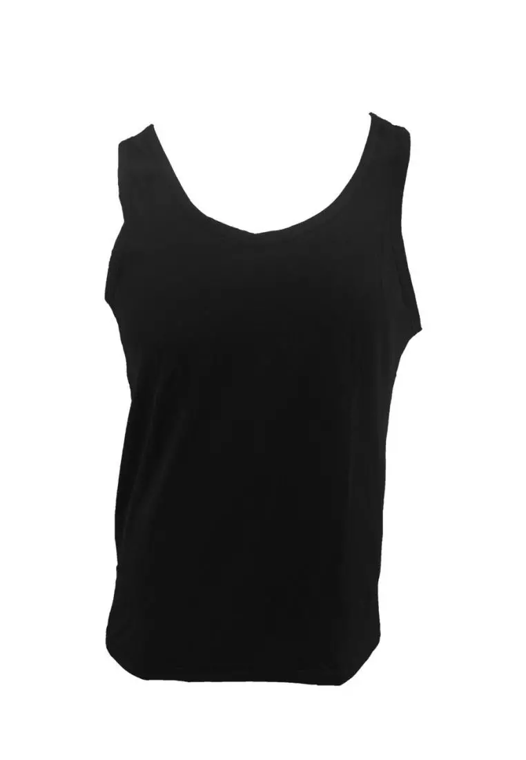 Mr.W Sleeveless Shirt - WMS 70000B -  Isi 3pcs - Black (Pria)