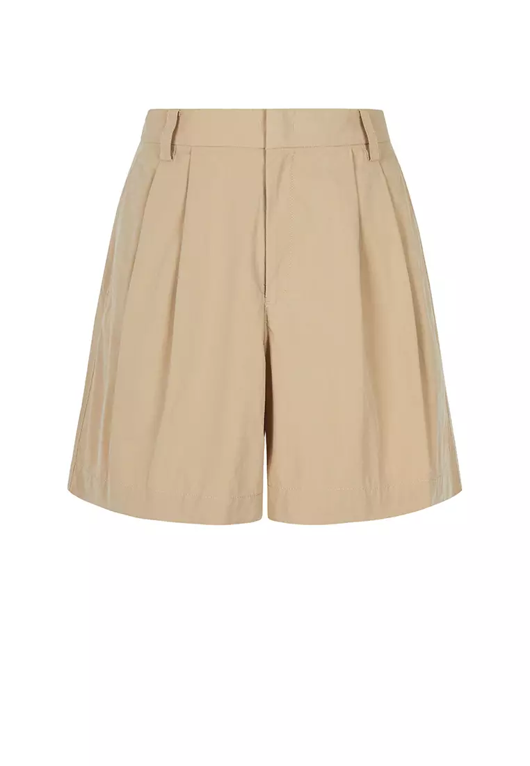 Cotton Jacquard Eco-Friendly Straight-Leg Hemmed Shorts