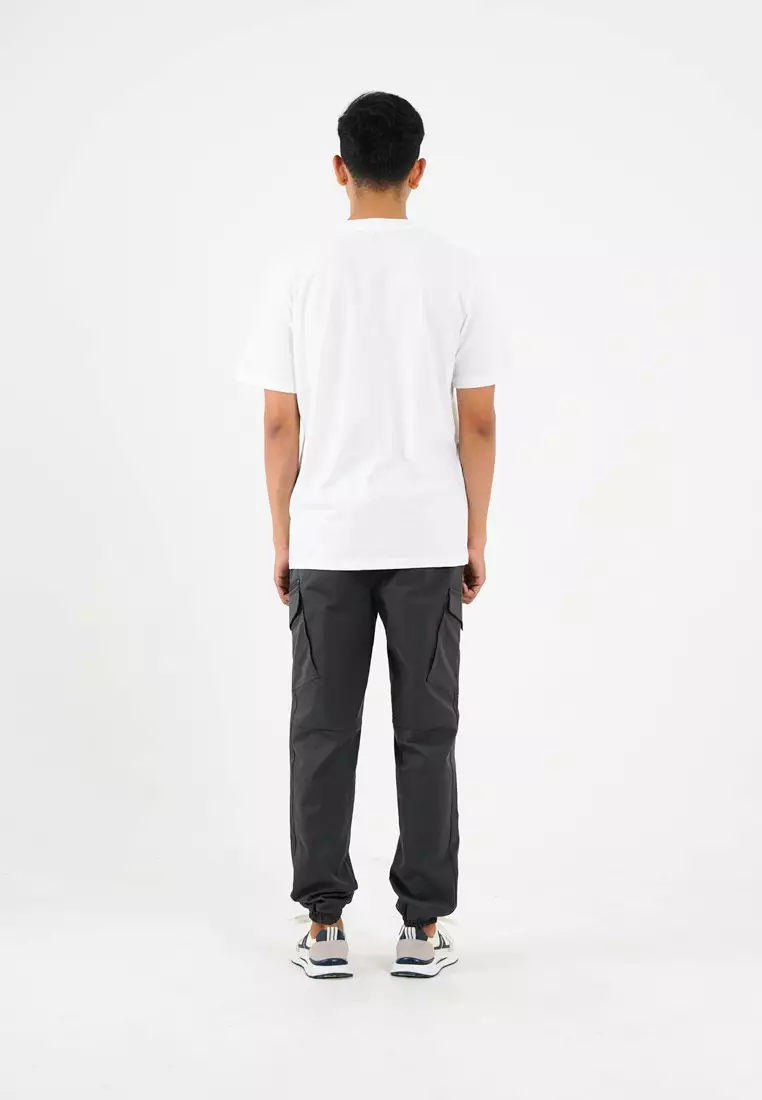 3Second Men's T-Shirt Short Sleeve Cotton Logo Script OL-C371223