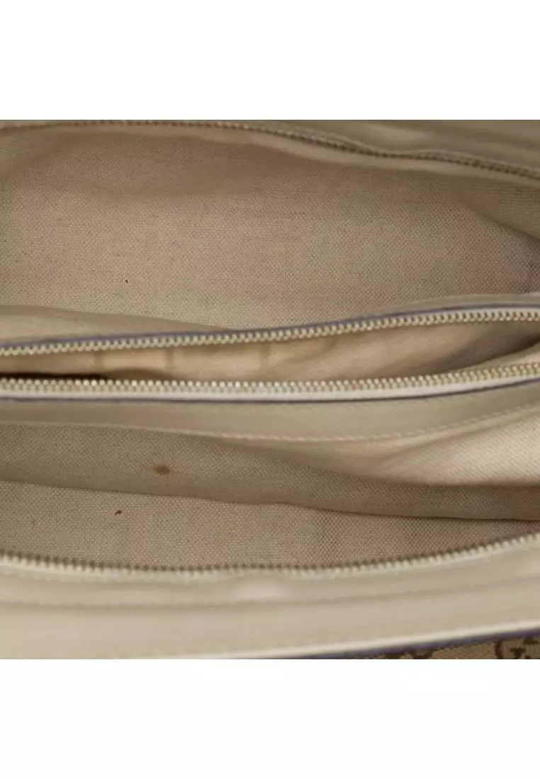 Pre-Loved Gucci Gg Canvas Web Mayfair Tote