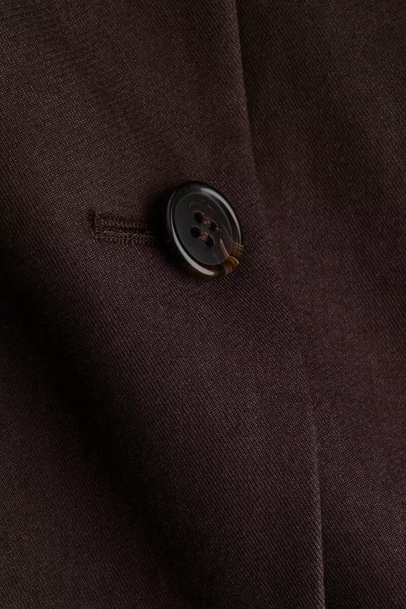 Puff-sleeved twill jacket