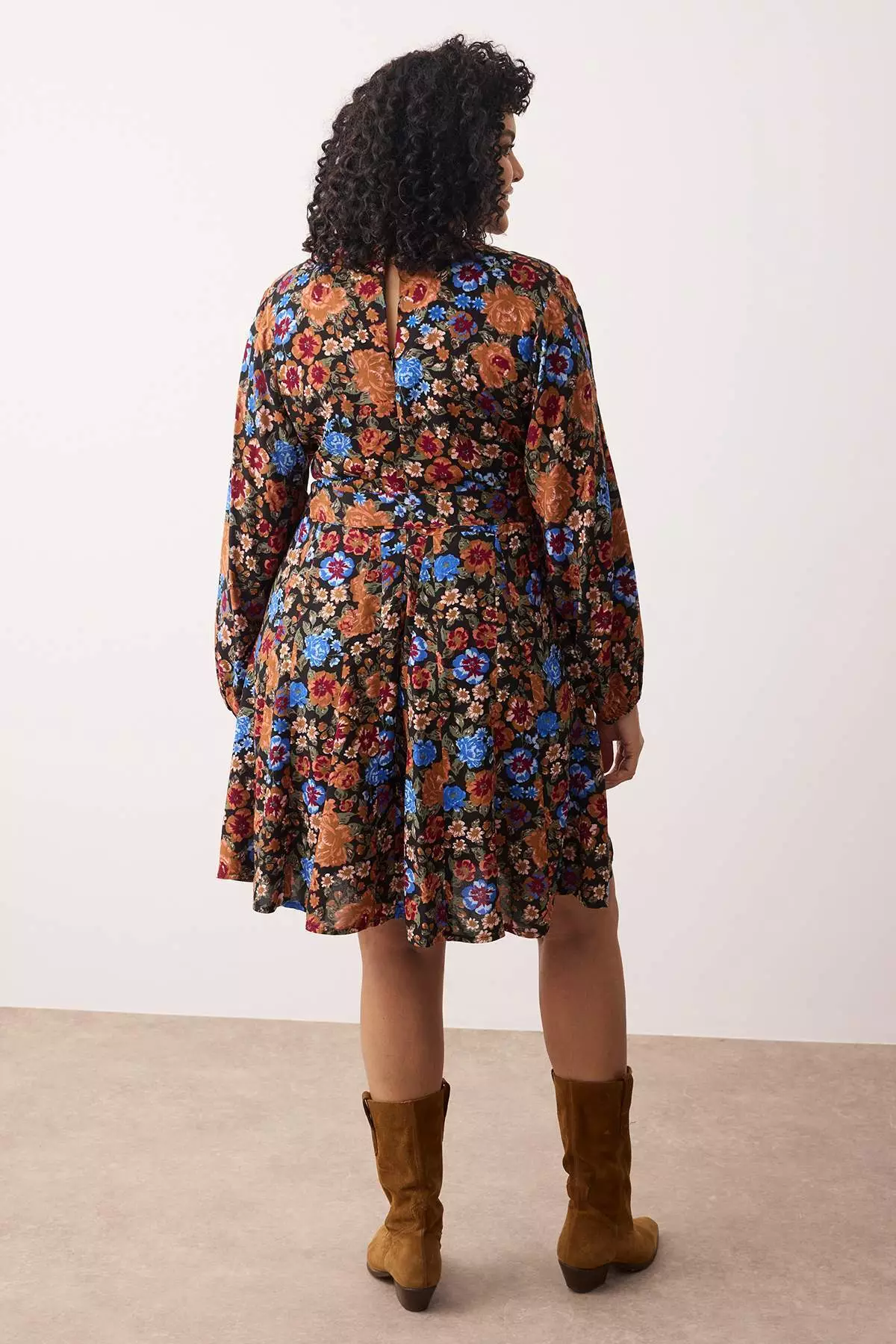 Multicolor Shally Woven Plus Size Dress