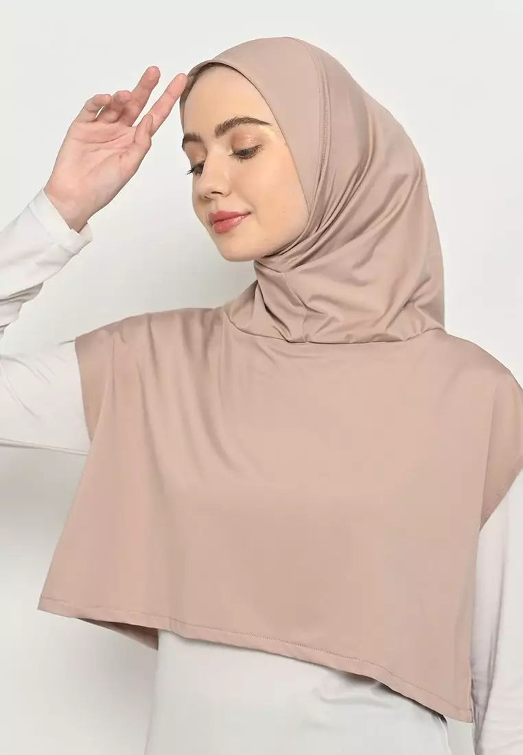 Alesha Hijab Outer Cream - Hijab Olahraga
