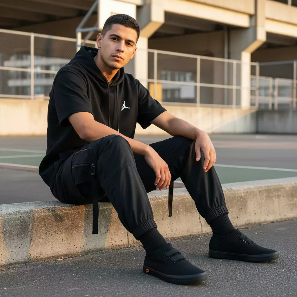 Paulmay Sepatu Slip on Pria Nagoya - Black