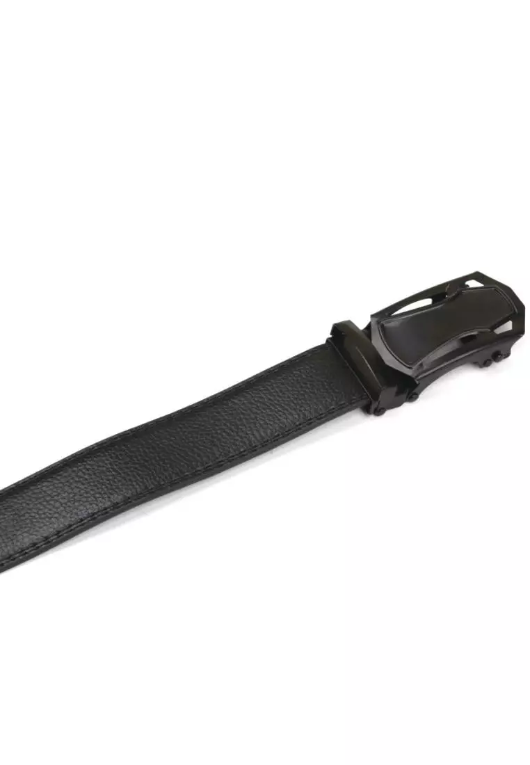 Houseofcuff Ikat Pinggang Kulit Leather Gesper Pria Hitam A02