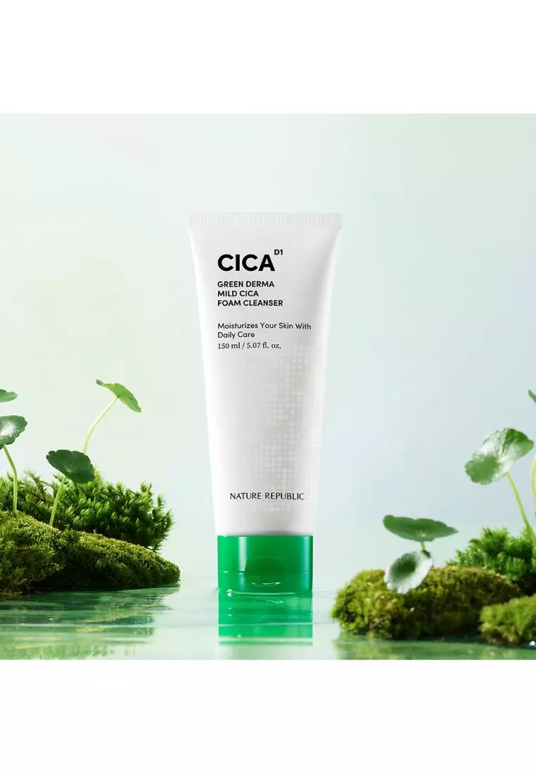 NATURE REPUBLIC Green Derma Mild Cica Foam Cleanser