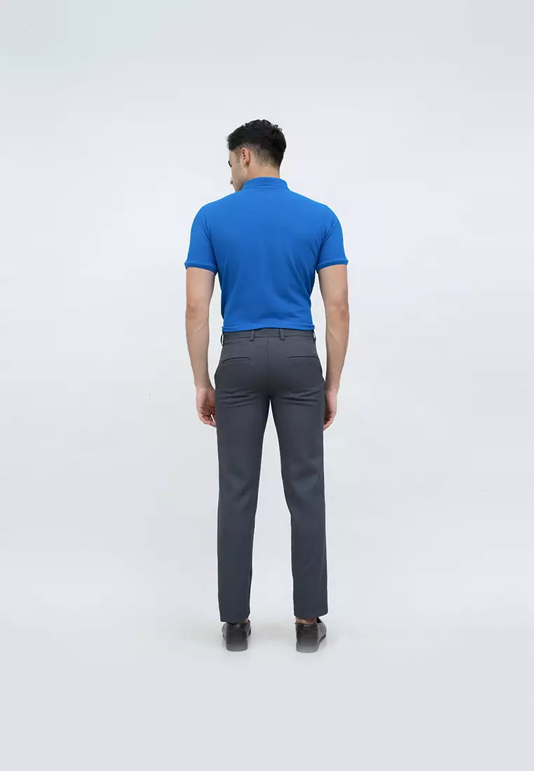 polo shirt baju kaos kerah polo slim houseofcuff biru