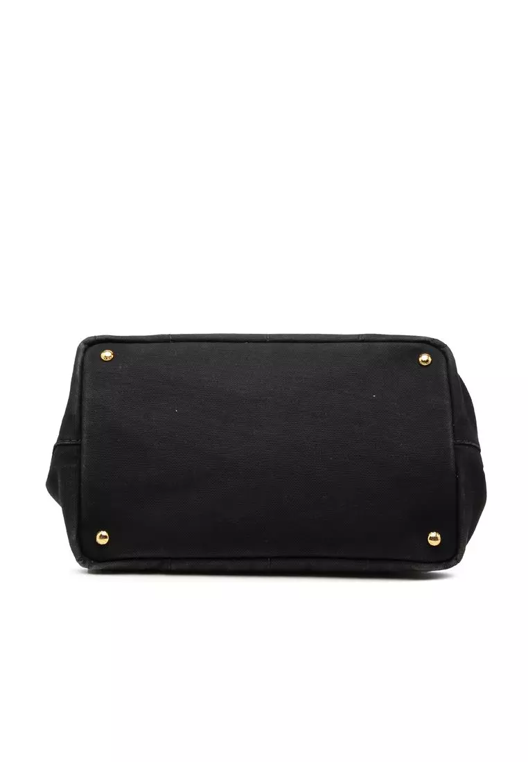 Pre-Loved Prada Canvas Canapa Logo Satchel