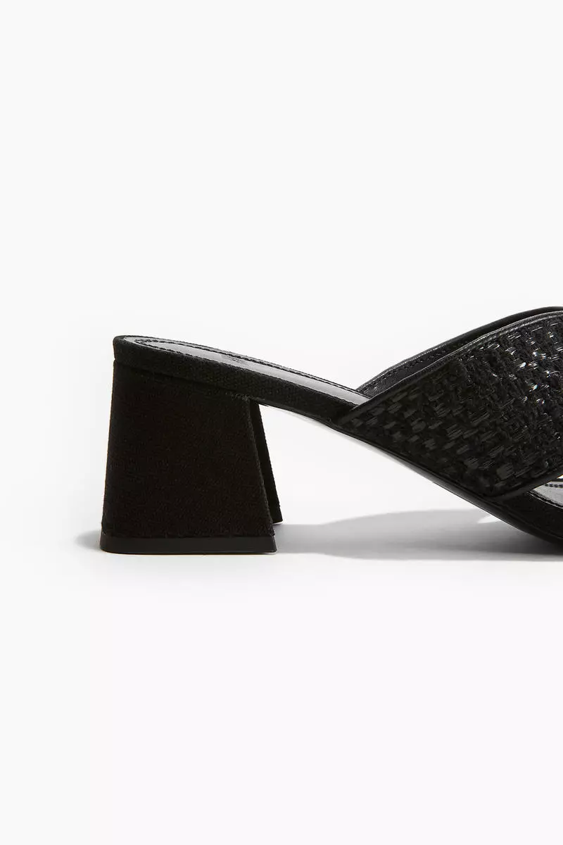 H&m black mules clearance