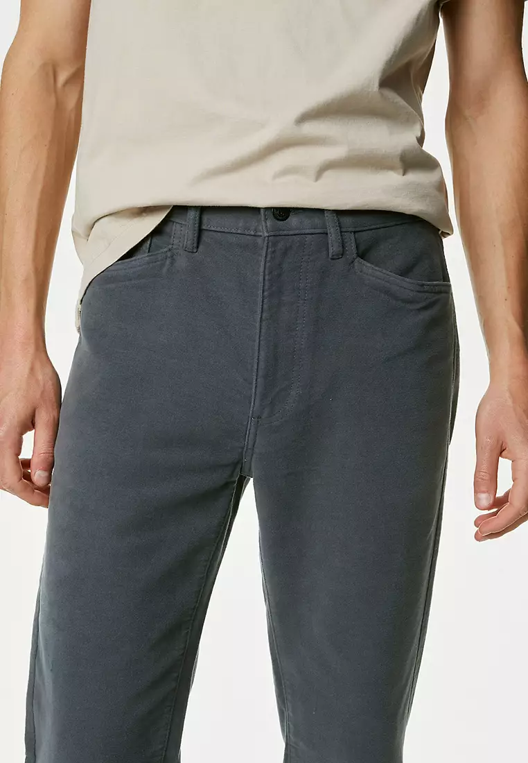 Regular Fit Moleskin Trousers