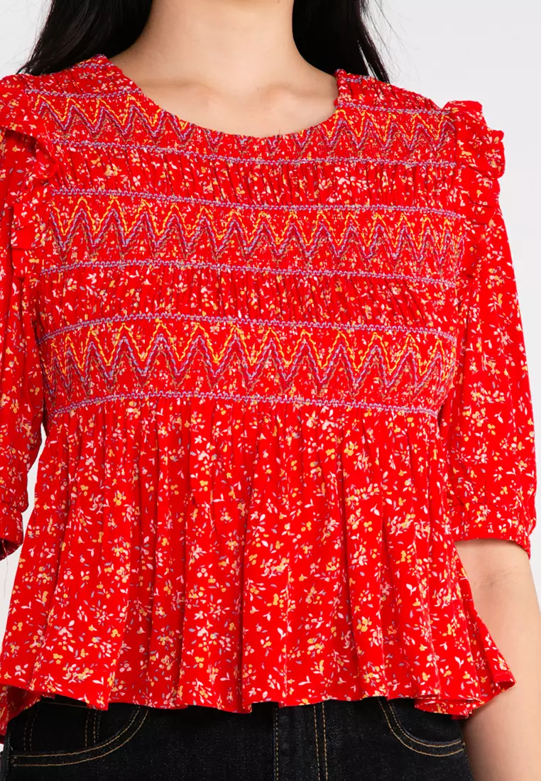 Short Sleeve Printed Top