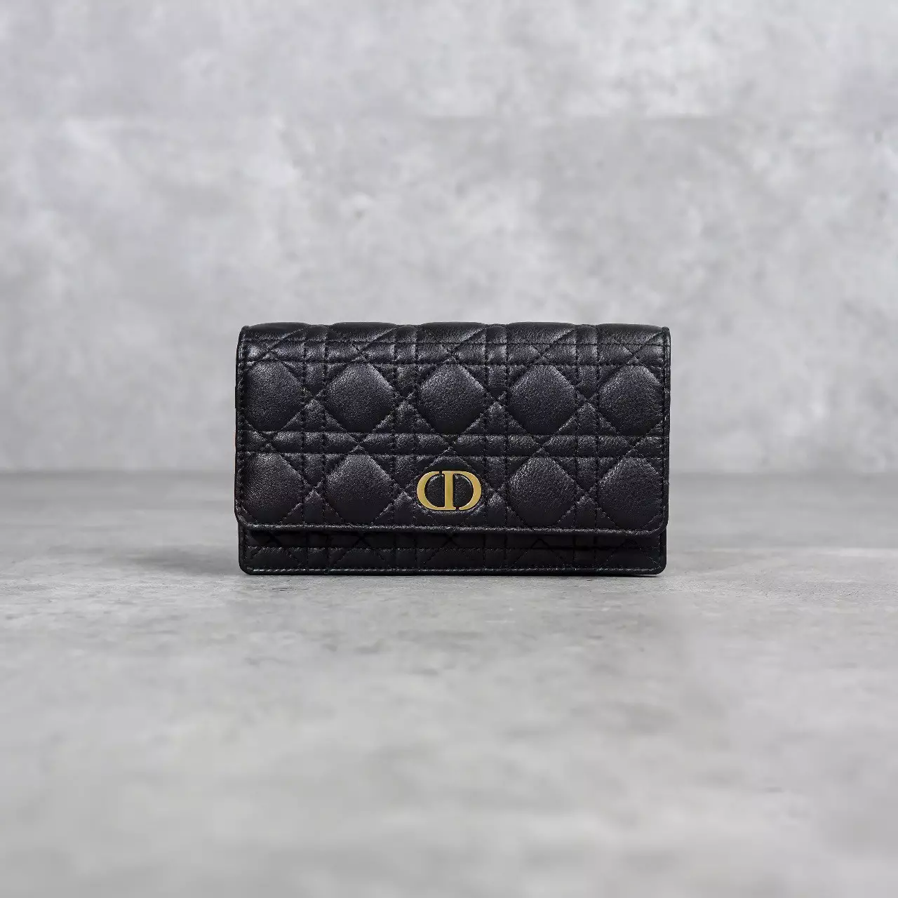 Tas CHRISTIAN DIOR CARO BLACK CANNAGE CALFSKIN CHAIN SHOULDER BAG 100% ORIGINAL