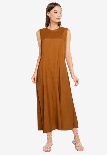 niko and ... brown Woven Maxi Dress 05230AA90AFE05GS_1