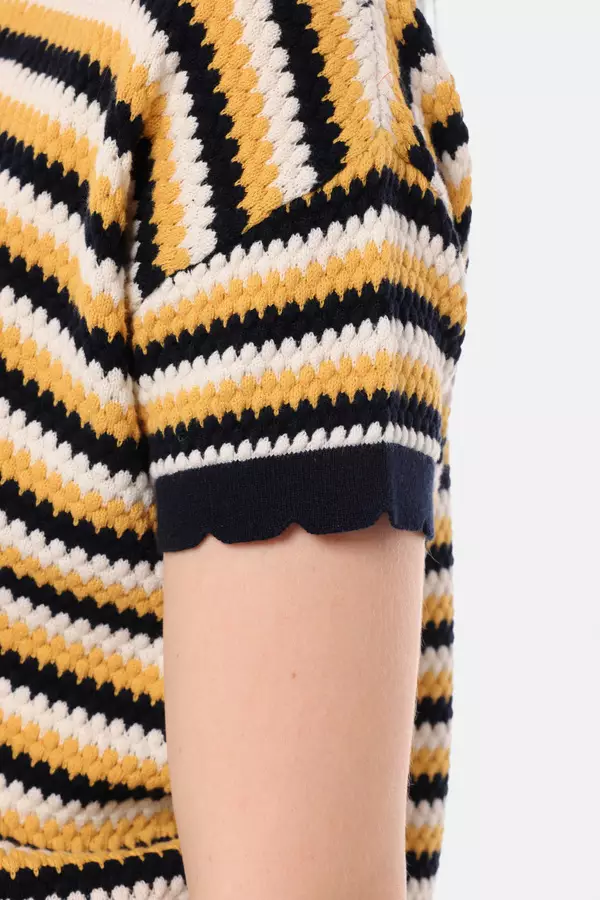 MINIMAL - Amara - Atasan Rajut Bertekstur - Mustard Colour Mustard