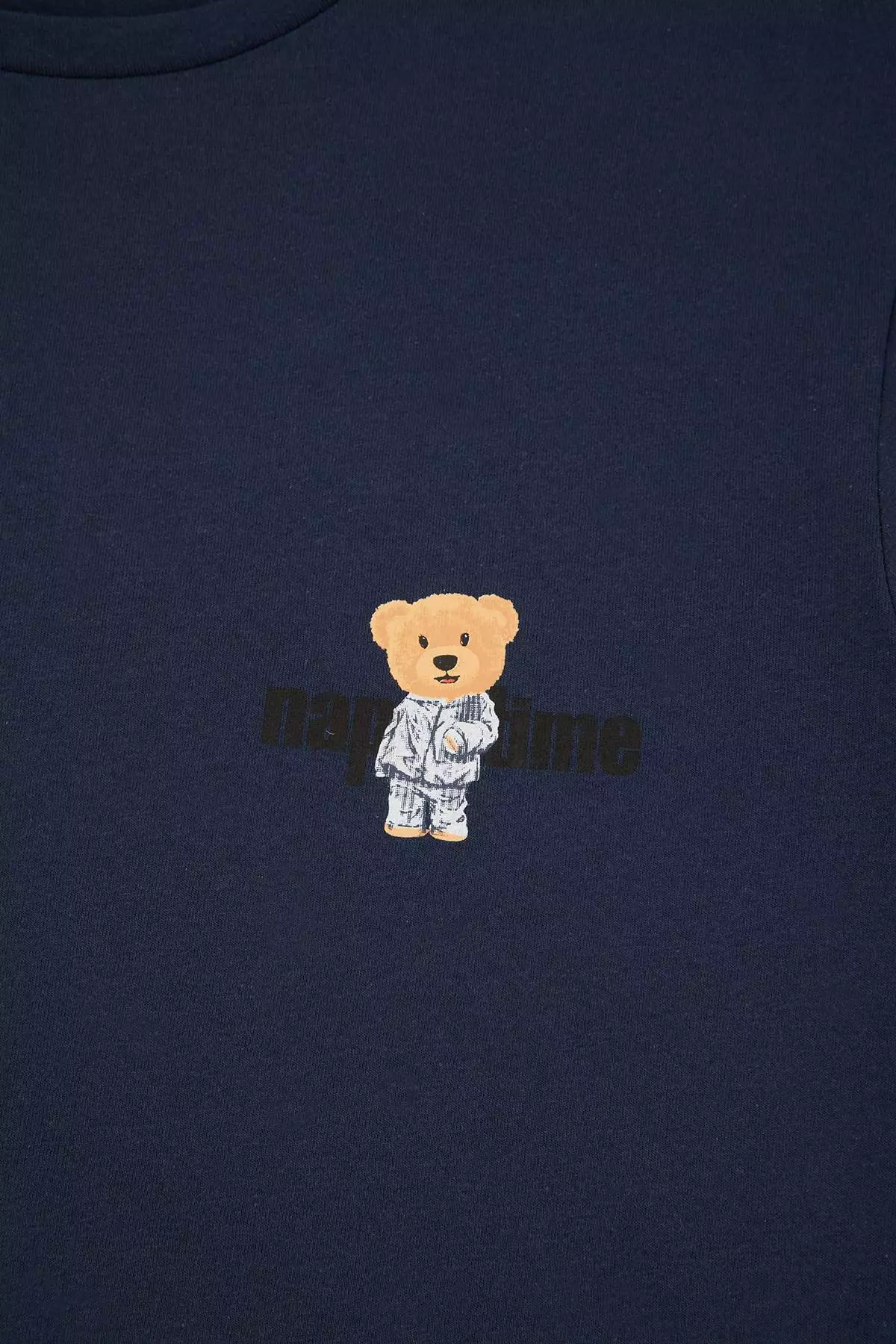 Navy Blue Regular Striped Homewear Pajama Set Tmnss24Pt00017