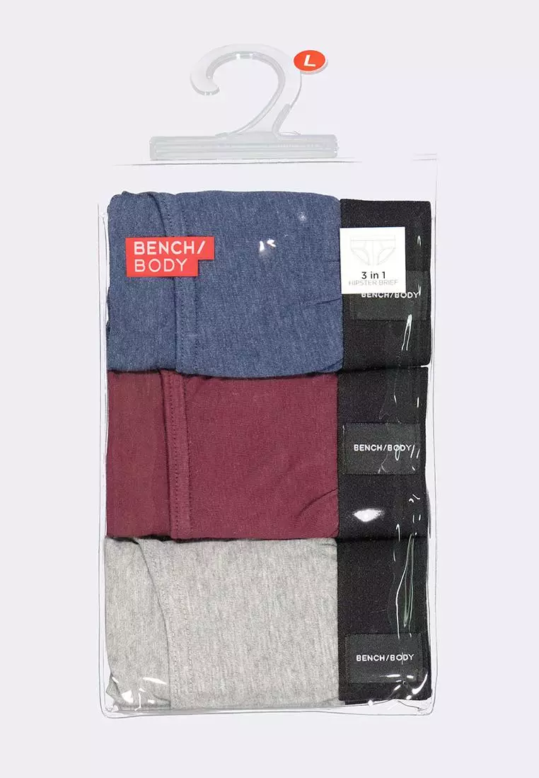 Buy BENCH Men's 3-in-1 Pack Hipster Brief 2024 Online