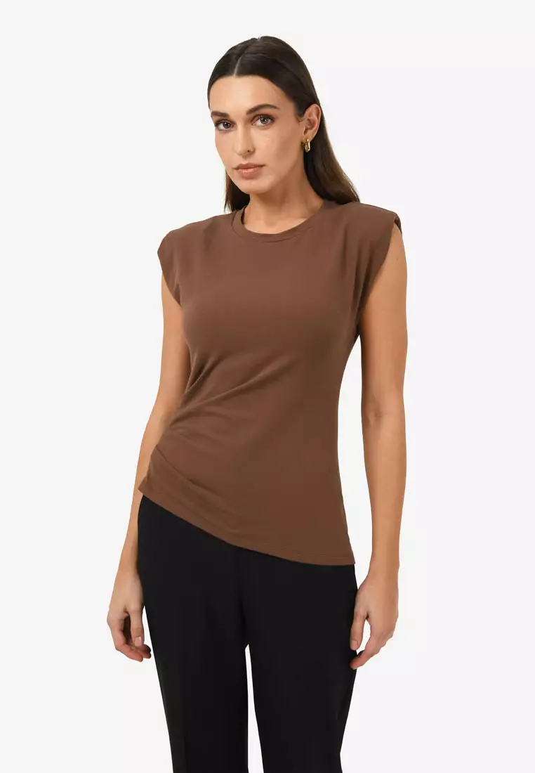 Sarah Padded Ruched Jersey Top