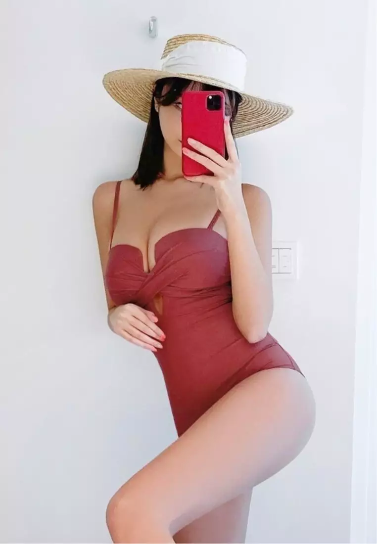 Sunbreeze Bikini Swimsuit Baju Renang Wanita One Piece Sexy Cross