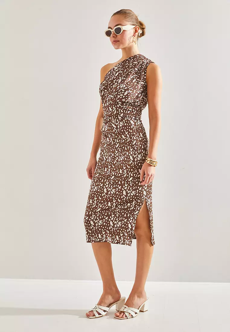 Decollete Patterned Dress