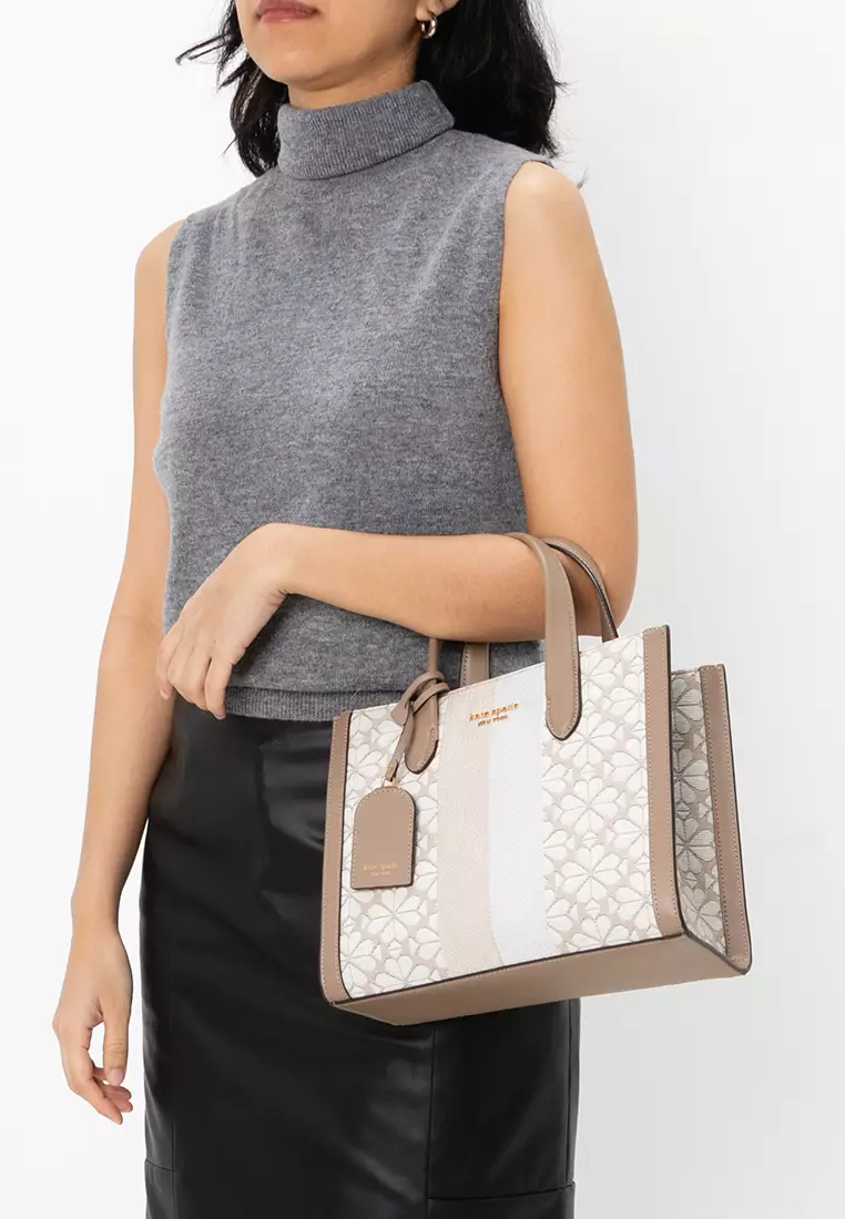 【kate spade】spade flower jacquard stripe＊スモールトート kate spade Kate Spade spade flower jacquard stripe