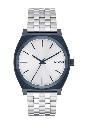 NIXON Time Teller Navy / Silver Jam Tangan Unisex A0451849 - Stainless Steel - Silver