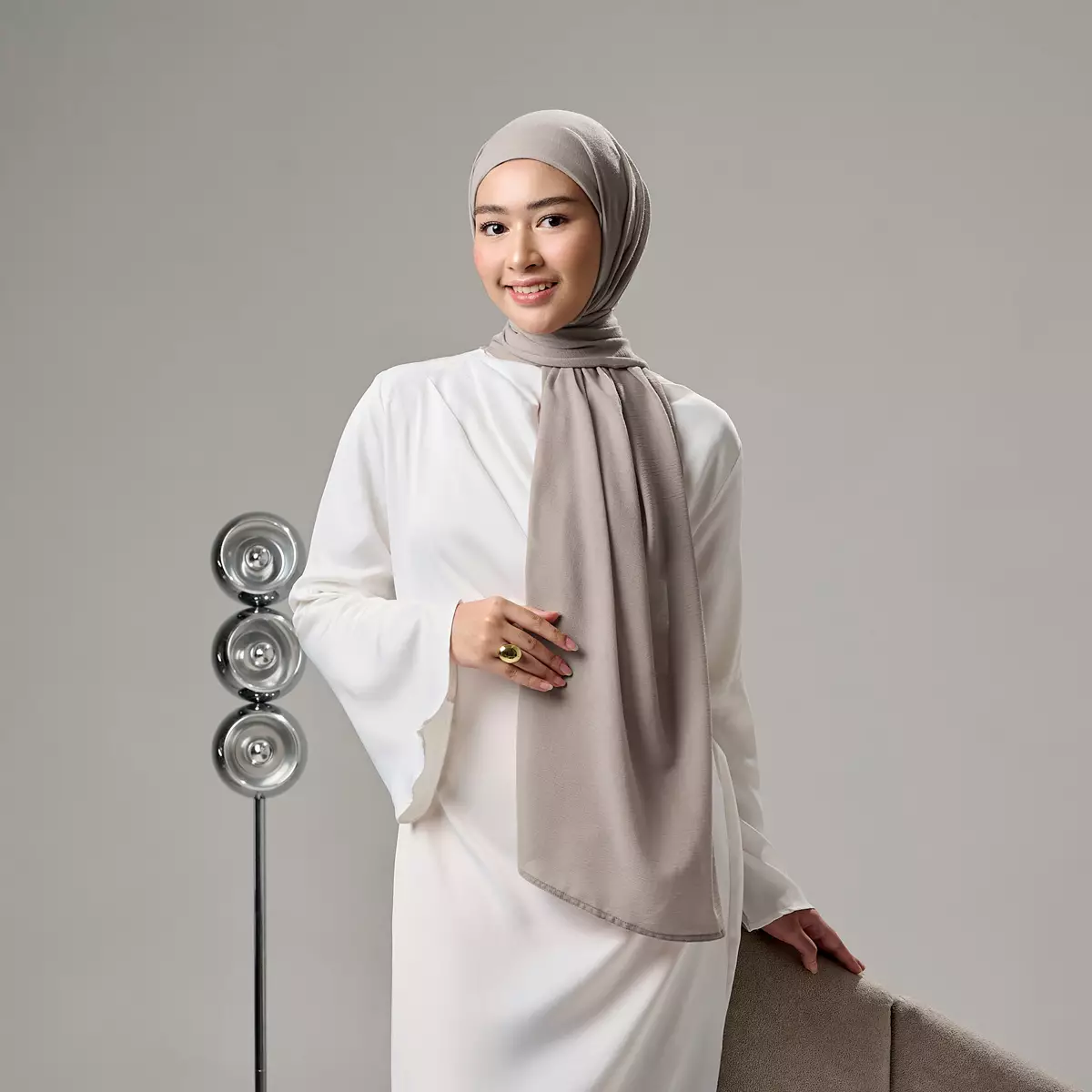 ZM Zaskia Mecca - Yona Chaise Mauve Arabian Shawl Pashmina Hijab