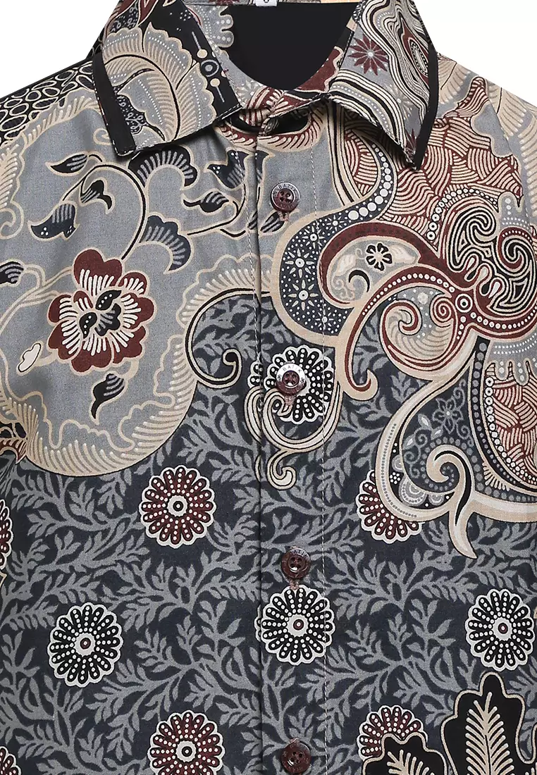 Hem Kids Boy Anak Batik Laki Laki Gilgani Lengan Pendek Black