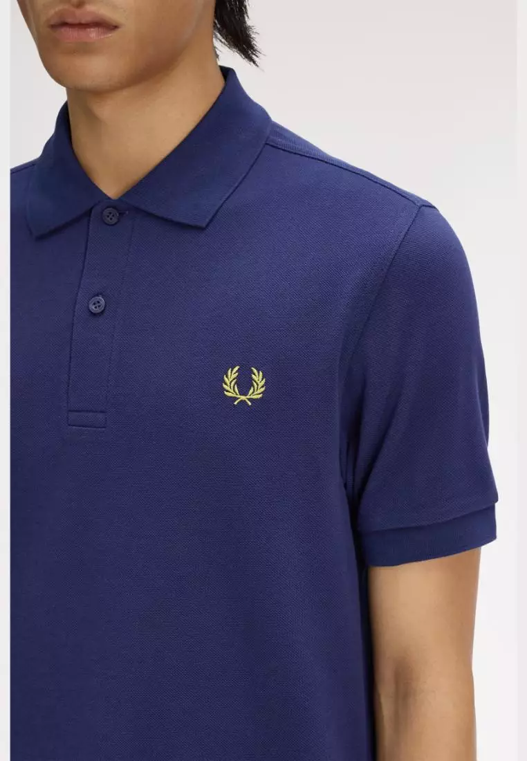 Fred Perry M6000 The Fred Perry Shirt (French Navy / Citron)