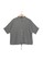 Trendyol grey Elastic Waist Cropped Shirt F0FCDAA84F9410GS_5