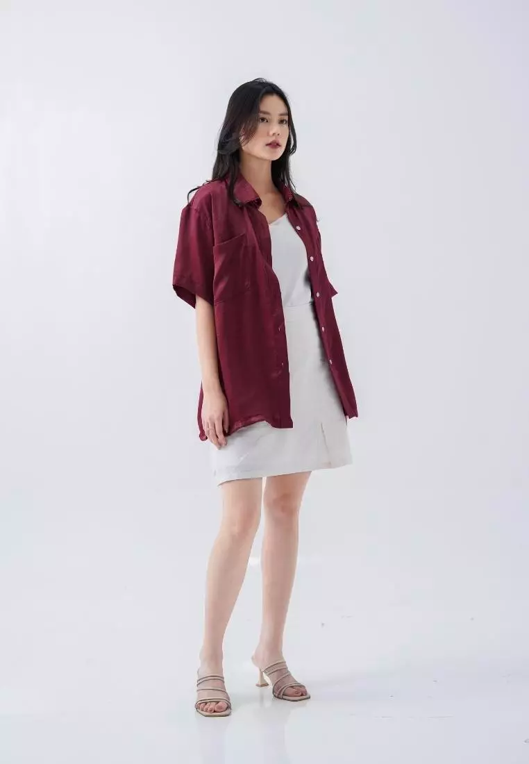 Mille fleur Shirts Mordy maroon