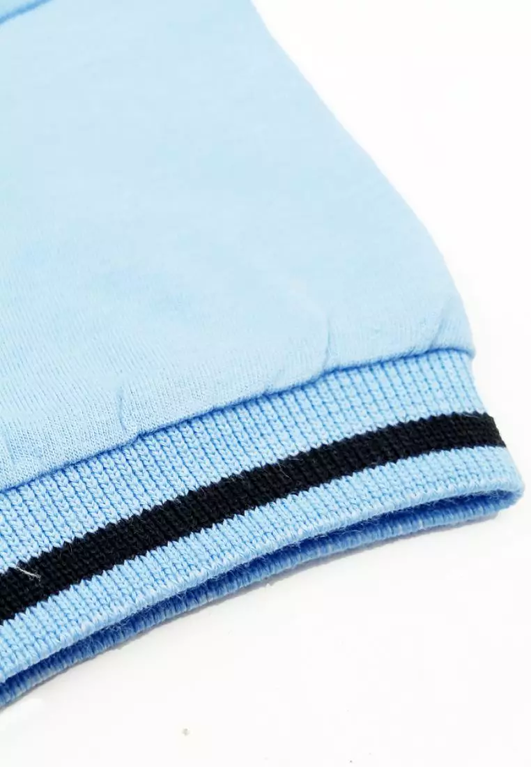 Wakakids Baju Anak Laki Laki Atasan Kaos Kerah Polo Shirt Motif Florida 4190 Biru Muda