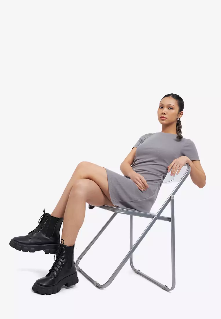 Side Ruched Fitted Mini Dress