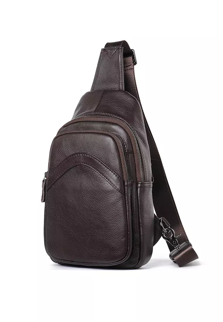 Mens chest bag best sale leather