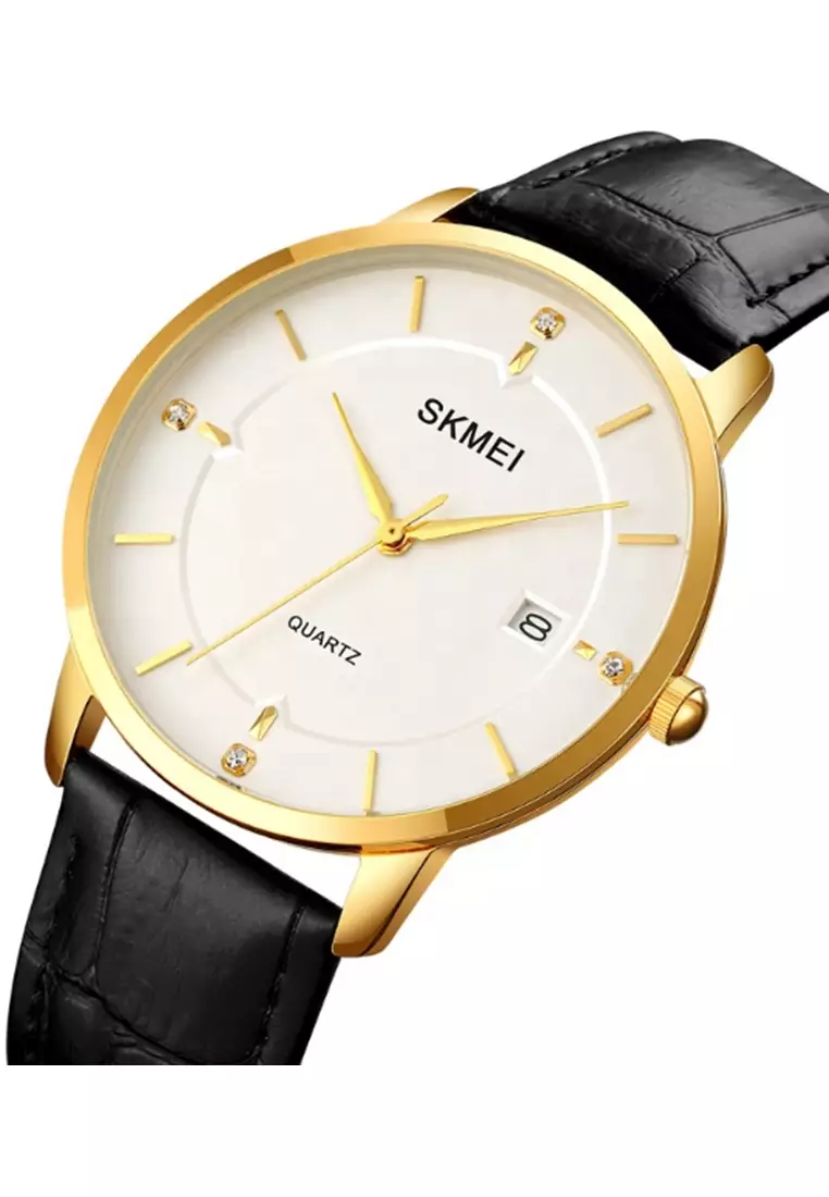 Jam Tangan Analog Pria Waterproof Strap Tali Material Leather BL11 ORIGINAL