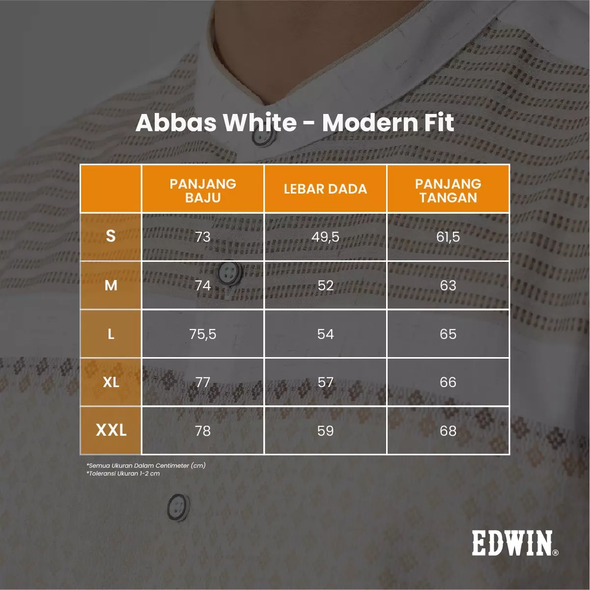 Kemeja Koko Pria Lengan Panjang Baju Muslim Pria ABBAS WHITE